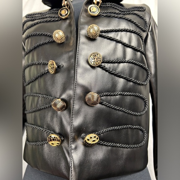NWOT Seta Military Inspired Faux-Leather Jacket - Picture 4 of 9
